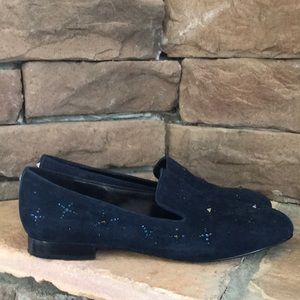 Donald J Pliner Luxx Blue Studded Loafers‎ / SZ 9.5